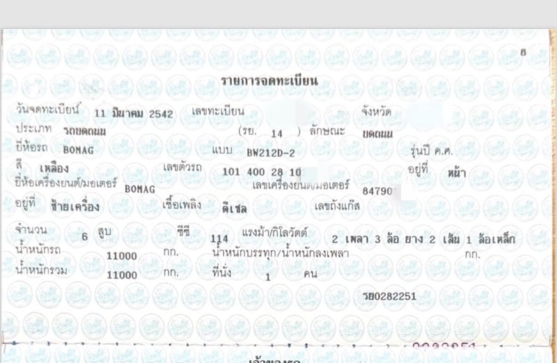 ขายรถบด2เพลา2เปลือก BOMAG เดิมๆพร้อมใช้งาน เน้นโทร 099-4982892