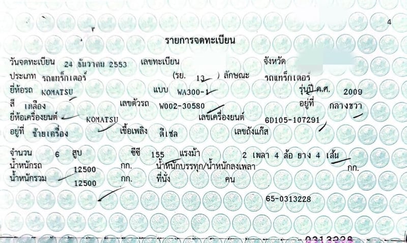 ขายรถตักล้อยาง WA300-1 เดิมๆเล่มทะเบียน เน้นโทร 099-4982892