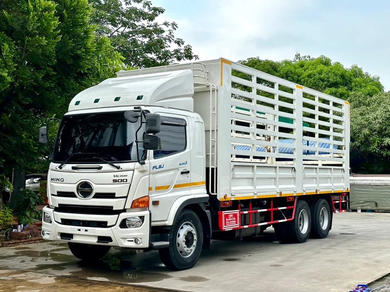 Hino Fl8j260 แรง  ปี65 กะบะคอกยาว7.5เมตร รถพร้อมใช้