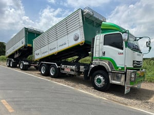 พ่วงแม่ลูก 360 ปี 60 ปลายปี เฟืองเร็ว กระบะมิเนียมดั้มเกษตร พื้นสแตนเลส อู่ ส.สมบัติ