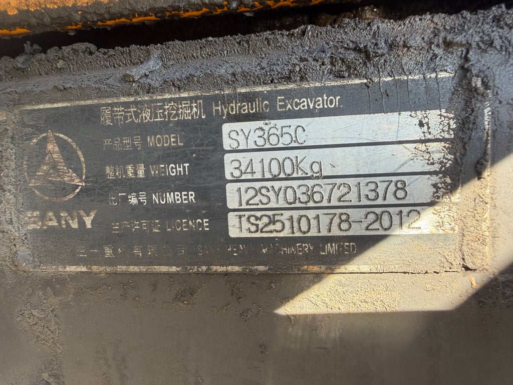 ขาย 650.000บาท แม็คโครซานี่ ปี2012 SY365C 34100Kg 12SY036721378 TS2510178-2012 สภาพพร้อมใช้งานสนใจดูรถจังหวัดแพร่ทะเบียนพร้อม ขาย 650.000บาท แม็คโครซานี่ ปี2012 SY365C 34100Kg 12SY036721378 TS2510178-2012 สภาพพร้อมใช้งานสนใจดูรถจังหวัดแพร่ทะเบียนพร้อม