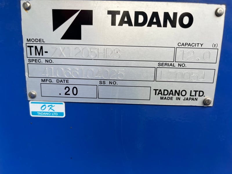 ฝากขาย เครน 12 ตัน ยี่ห้อ TADANO รุ่น ZX1205HRS 5 ปอก สภาพใหม่ใช้งานน้อย โทร. 0868449044 ฝากขาย เครน 12 ตัน ยี่ห้อ TADANO รุ่น ZX1205HRS 5 ปอก สภาพใหม่ใช้งานน้อย โทร. 0868449044