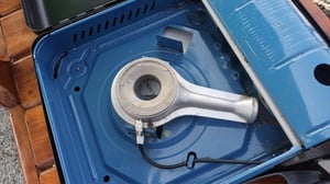 เตาแก๊สปิคนิคแบบพกพา NIKKO รุ่นGS161มือสอง สภาพดีครับ น้ำหนักเบา 1.8 กก. เท่านั้น พกพาง่ายสะดวก