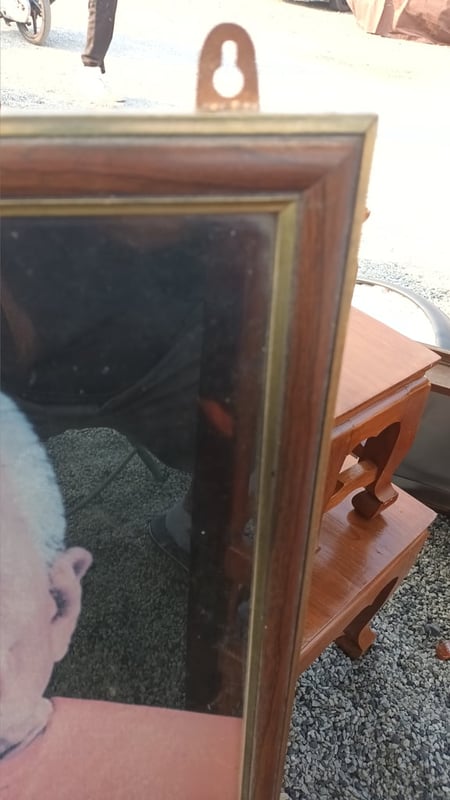 รูปหลวงพ่อสดวัดปากน้ำ อัดกระจกกรอบไม้เก่า เข้าแบบเก่า เก่าเก็บ สภาพสวย ขนาดกรอบ 40 x 50ซม. เก่าแท้แน่นอน