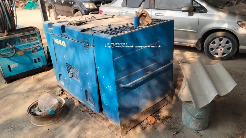 FROM JAPAN #เครื่องปั๊มลม  แบบเครื่องยนต์  #แอร์แมน *AIR COMPRESSOR  #AIRMAN  #PDS125   #PDS130S