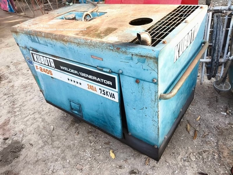 เครื่องเชื่อมพร้อมชุดปั่นไฟ  #คูโบต้า  #KUBOTA  #7.5KVA.  #F240S  -60 20094  #6.16KW