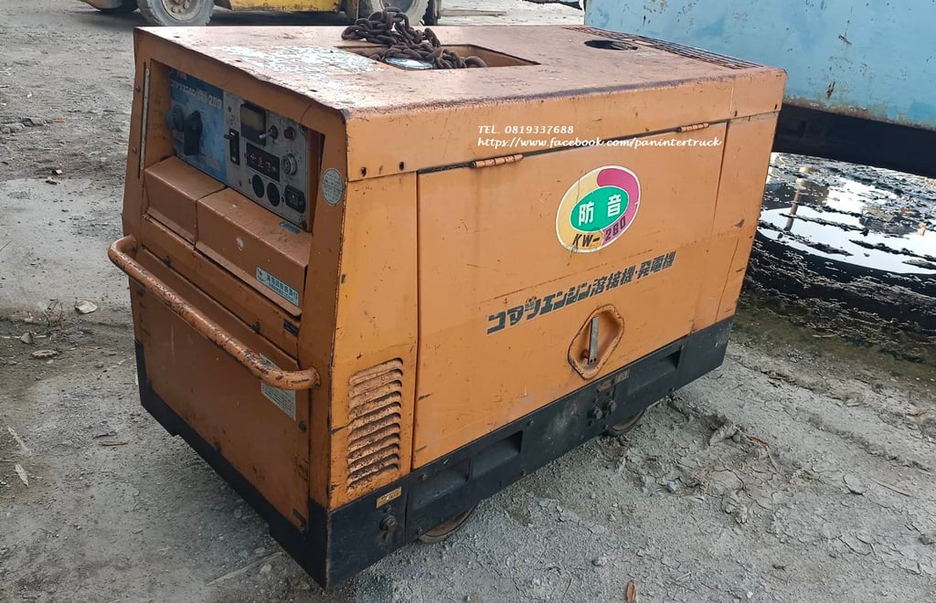 42,000 บาท #เครื่องเชื่อมพร้อมชุดปั่นไฟ #เครื่องเชื่อม  #โคมัสสุ WELDING #GENERATOR #KOMATSU #KW280 #DENYO  