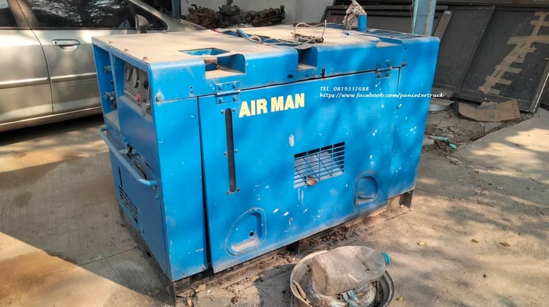 FROM JAPAN #เครื่องปั๊มลม  แบบเครื่องยนต์  #แอร์แมน *AIR COMPRESSOR  #AIRMAN  #PDS125   #PDS130S