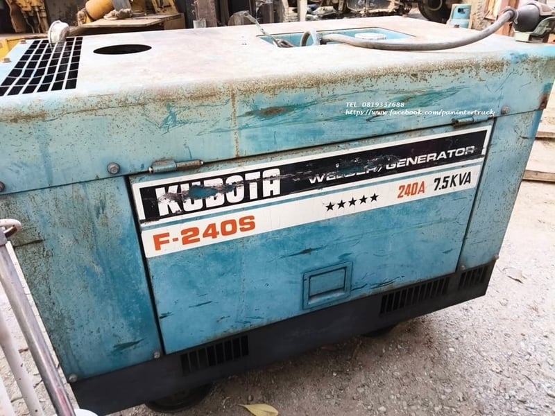 เครื่องเชื่อมพร้อมชุดปั่นไฟ  #คูโบต้า  #KUBOTA  #7.5KVA.  #F240S  -60 20094  #6.16KW