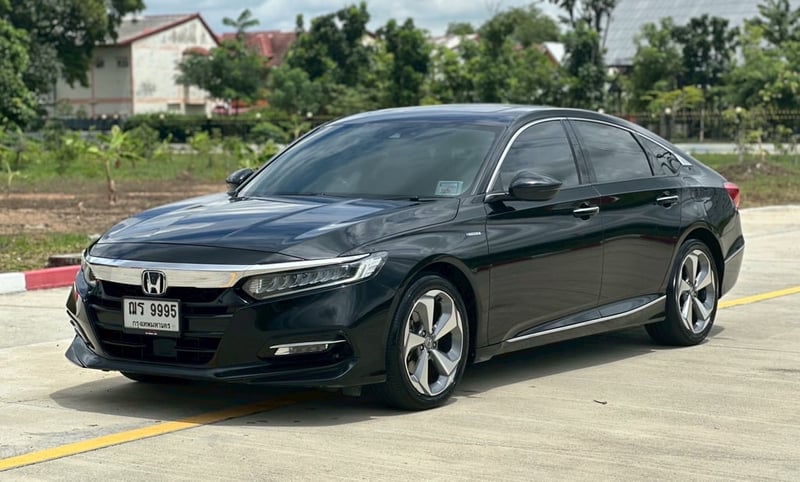 #HONDA NEW ACCORD 2.0 HYBRID TECH  Sunruff Navi ปี2020 สีดำ เกียร์ออ