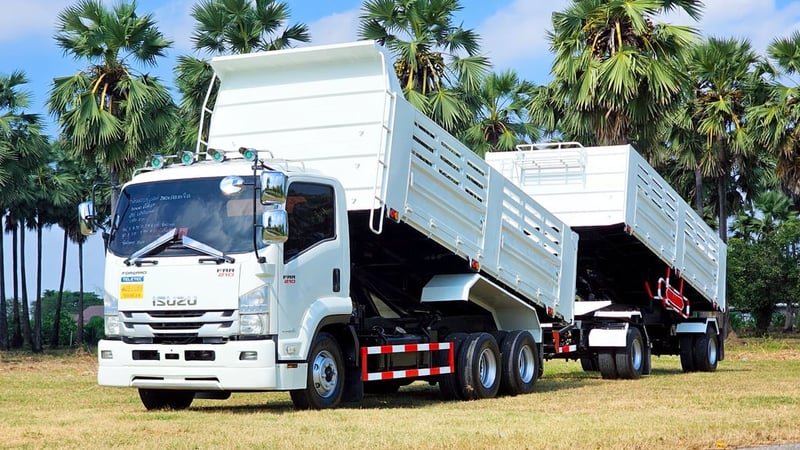  10 ล้อดัมพ์แคระ แม่ลูกดัมพ์ ISUZU FRR 210 ปี 63 