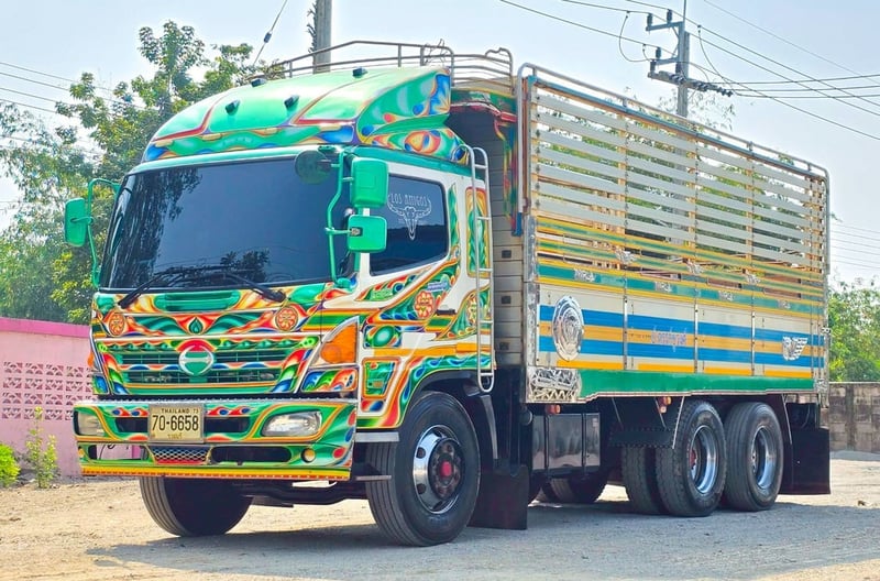 HINO FL 212แรงม้า รถบรรทุก 10ล้อ กระบะคอกสูง ปี2006