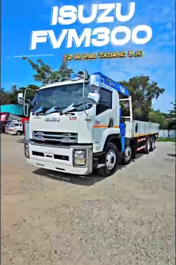 12 ล้อติดเครน ISUZU FVM 300 ปี 55