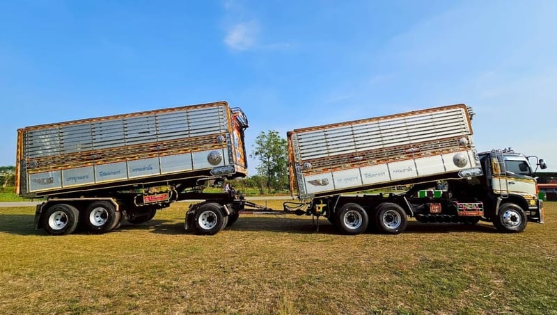 HINO FM 380แรงม้า รถบรรทุก 10ล้อ พ่วงแม่ลูก ปี2012