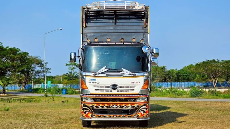 HINO FM 380แรงม้า รถบรรทุก 10ล้อ พ่วงแม่ลูก ปี2012