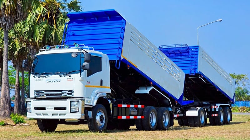 ISUZU FVZ 300แรงม้า รถบรรทุก 10ล้อ พ่วงแม่ลูก ปี2018
