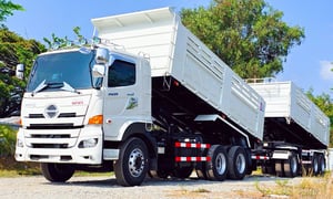 HINO FM 344แรงม้า รถบรรทุก 10ล้อ พ่วงแม่ลูก ปี2021