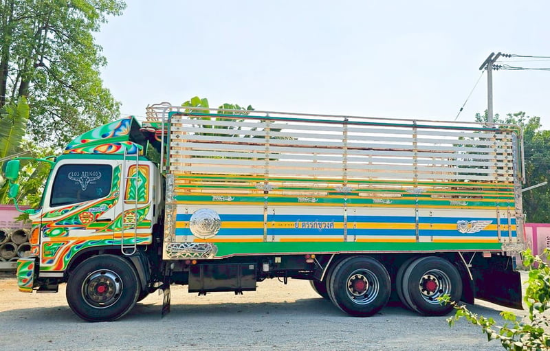 HINO FL 212แรงม้า รถบรรทุก 10ล้อ กระบะคอกสูง ปี2006