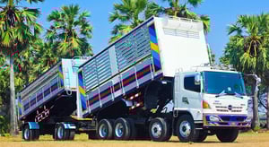 12 ล้อพ่วง HINO FM1J 260 กระบะซุ่นชัย