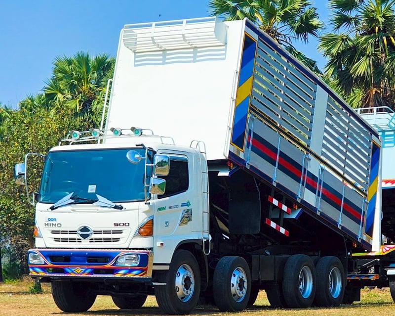 12ล้อดัมพ์ HINO MEGA EURO2 คอกเกษตร 