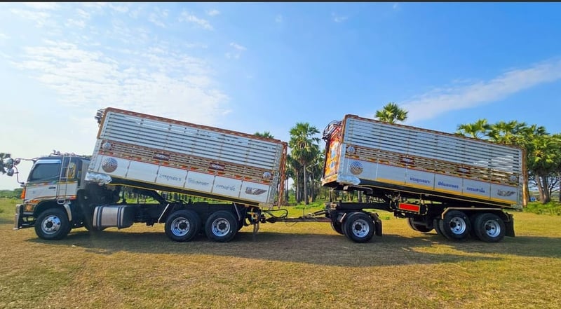 HINO FM 380แรงม้า รถบรรทุก 10ล้อ พ่วงแม่ลูก ปี2012
