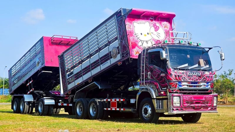 ISUZU FXZ 360แรงม้า รถบรรทุก 10ล้อ พ่วงแม่ลูก ปี2019