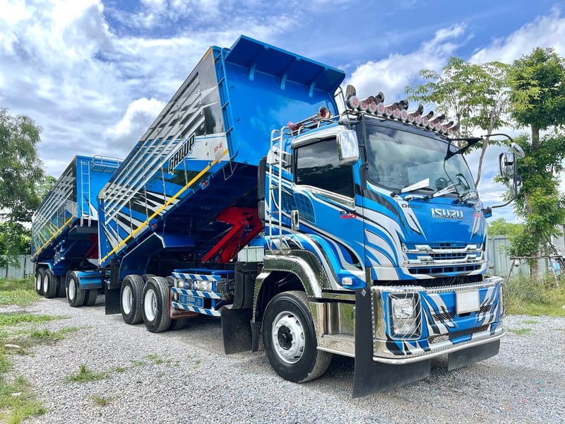 ISUZU FXZ 360แรงม้า รถบรรทุก 10ล้อ พ่วงแม่ลูก ปี2022 เลขไมล์ 250,188 กม.