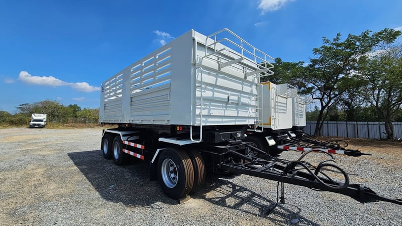 ลูกพ่วงดั้ม 3 เพลา กะบะเหล็ก อู่สามมิตร 10 น๊อต ปี 61 