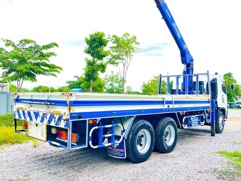 HINO FL 212แรงม้า รถบรรทุก 10ล้อ กระบะเหล็กติดเครน ปี2008