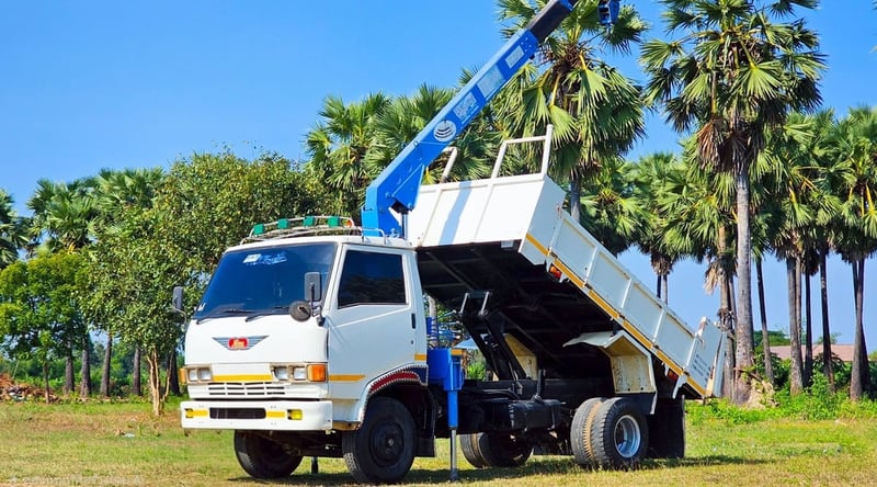 🔥 6 ล้อดัมพ์ติดเครน HINO 120 แรง 🔥