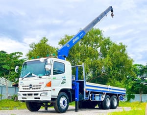 HINO FL 212แรงม้า รถบรรทุก 10ล้อ กระบะเหล็กติดเครน ปี2008