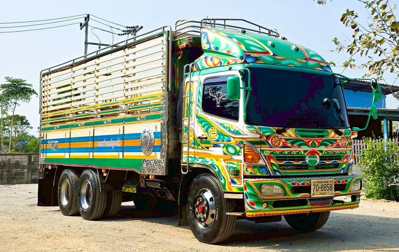 HINO FL 212แรงม้า รถบรรทุก 10ล้อ กระบะคอกสูง ปี2006