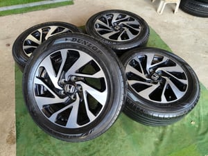 ล้อ Civic FC ขอบ16 , 5 รู 114 แถมยาง Dunlop 215-55 ปี22