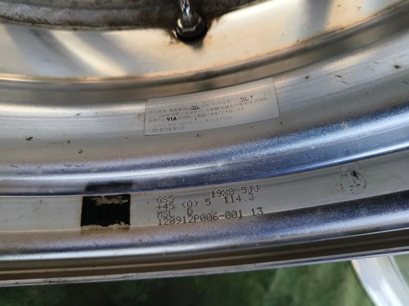 W Work GS5 แท้ ขอบ19 กว้าง8.5-9 ET45-18 , 5 รู 114 ***ไม่มีซ่อมสภาพพร้อมใช้งาน