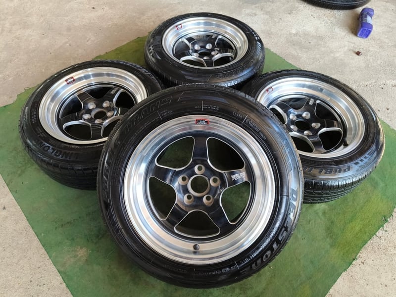 เวล ขอบ15 กว้าง8 ET20 , 5 รู 100 พร้อมยาง 195-60 ปี22-24