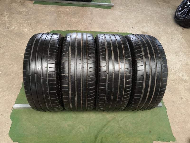 TC005  งานไทย ขอบ18 กว้าง8.5 ET32 , 5 รู 114 พร้อมยาง 235-45 ปี22