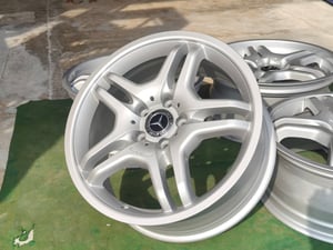 AMG ST4 W209 แท้ ขอบ18 กว้าง7.5-8.5 ET37,30 , 5 รู 112 ***ทำสีมาใหม่ฝาใหม่