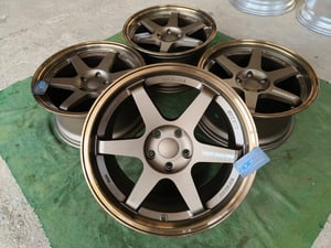 TE37 เลเซอร์เงิน งาน Hof Wheels ขอบ18 กว้าง9 ET35 , 5 รู 114 แม็กใหม่ตัวโชว์