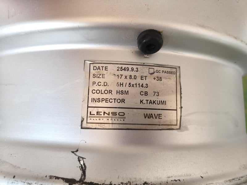 Lenso Wave ขอบ17 กว้าง8 ET38 , 5 รู 114
