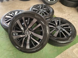 ล้อ Honda City RS (รมดำ) ขอบ16 , 4 รู 100 พร้อมยาง Yokohama 185-55 ปี23 ***แม็กสีเดิมไร้รอย 