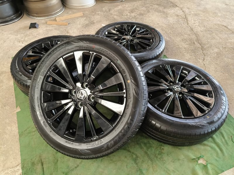 ล้อถอดป้ายแดง Honda City RS (สีดำเงา) ขอบ16 พร้อมยาง Dunlop 185-60 ปี25 ไม่เคยลงพื้น