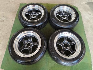 เวล ขอบ15 กว้าง8 ET20 , 5 รู 100 พร้อมยาง 195-60 ปี22-24