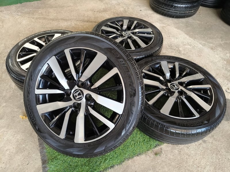 ล้อ Honda City RS-Jazz GK Top ขอบ16 , 4 รู 100 พร้อมยาง Yokohama 185-55 ปี22 ***ล้อมีรอยการใช้งาน
