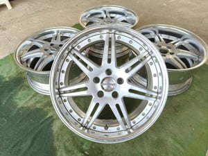 W Work GS5 แท้ ขอบ19 กว้าง8.5-9 ET45-18 , 5 รู 114 ***ไม่มีซ่อมสภาพพร้อมใช้งาน