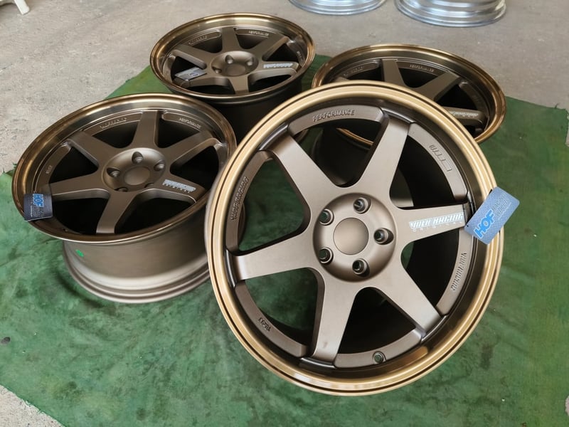 TE37 เลเซอร์เงิน งาน Hof Wheels ขอบ18 กว้าง9 ET35 , 5 รู 114 แม็กใหม่ตัวโชว์