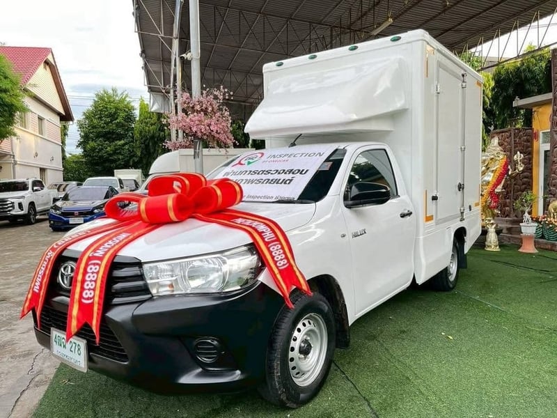  TOYOTA REVO SINGLECAB  รุ่น ตัว J เครื่อง2.4cc.เกียร์ธรรม  ปี 2019 รถกระบะตู้บรรทุกตู้CARGO-BOX  