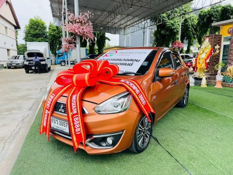 #MITSUBISHI MIRAGEเครื่อง1.2cc.รุ่น GLS Hatchback ปี 2016 เกียร์AUTO ~ไมล์แท้ 12x,xxx กิโล