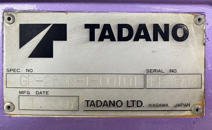 รถเครน 25 ตัน Tadano GR250N-1 ปี 2007 (รถเข้าไทยแล้วครับ)