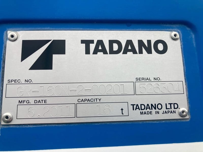 รถเครน 16 ตัน 4 ล้อ TADANO GR160N-2 ปี 2011