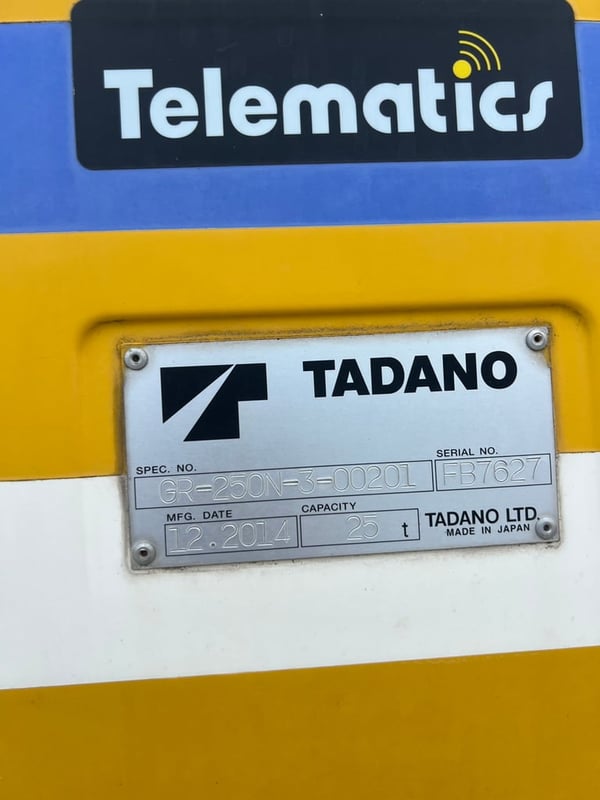 รถเครน 25 ตัน 4 ล้อ TADANO GR250N-3 ปี 2014 | 080-369-6449 คุณต้าร์ รถเครน 25 ตัน 4 ล้อ TADANO GR250N-3 ปี 2014 | 080-369-6449 คุณต้าร์